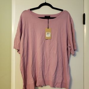 A dressy short sleeve knit sweater